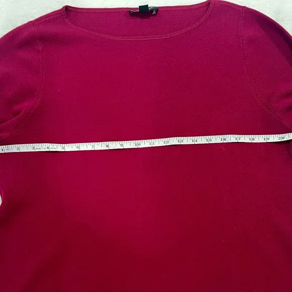 Ann Taylor Shimmer Trim Flare Sleeve Sweater in Plum size XL - Picture 4 of 6